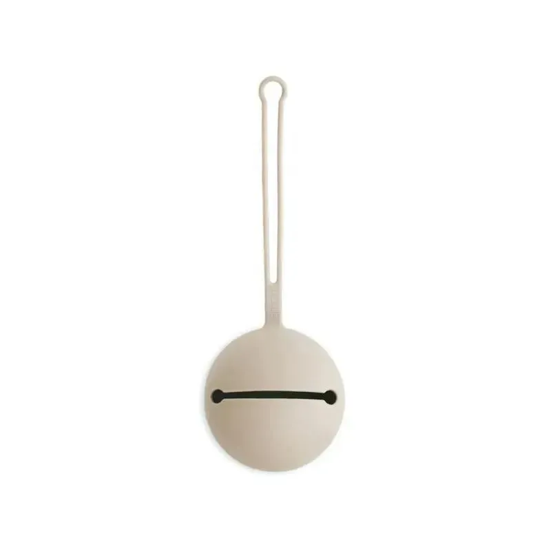 Mushie - Silicone Pacifier Holder Case - Shifting Sand