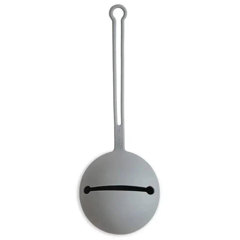 Mushie - Silicone Pacifier Holder Case (Stone)