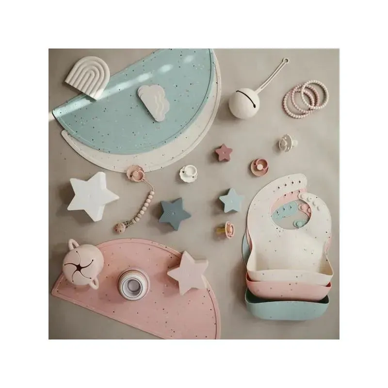 Mushie - Silicone Place Mat - Cambridge Blue Confetti - Image 3