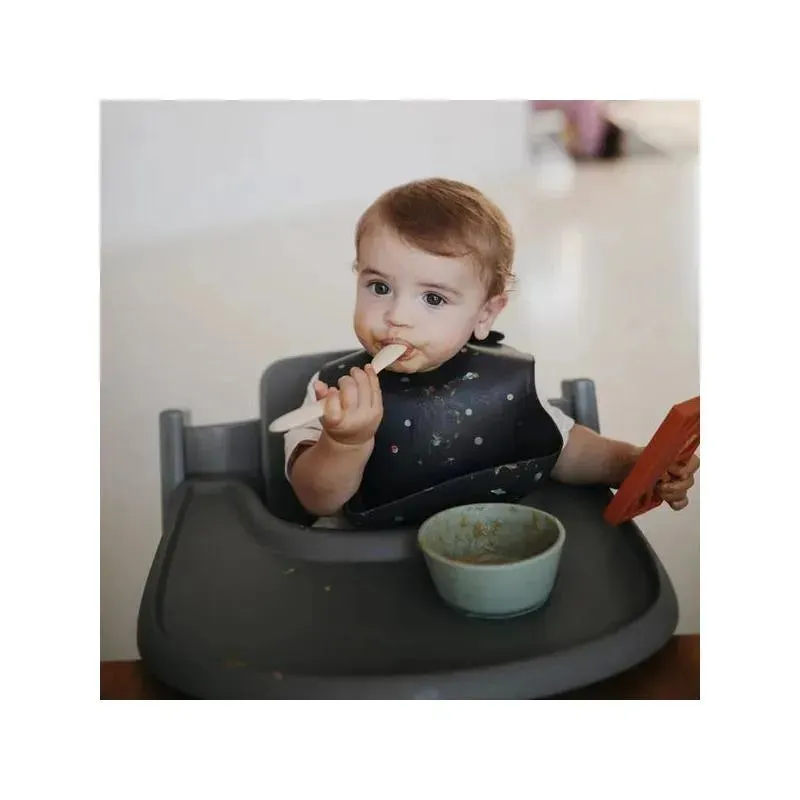 Mushie - Silicone Suction Bowl Baby - Cambridge Blue - Image 5