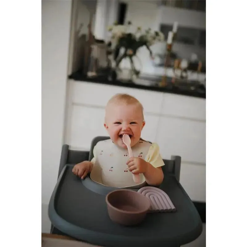 Mushie - Silicone Suction Bowl Baby - Cloudy Mauve - Image 6