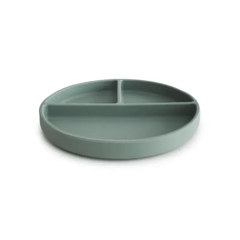 Mushie - Silicone Suction Plate Baby - Cambridge Blue - Image 3