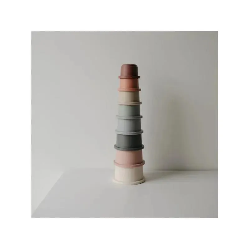 Mushie - Stacking Cups baby Toy | Made In Denmark (Original) - Image 3