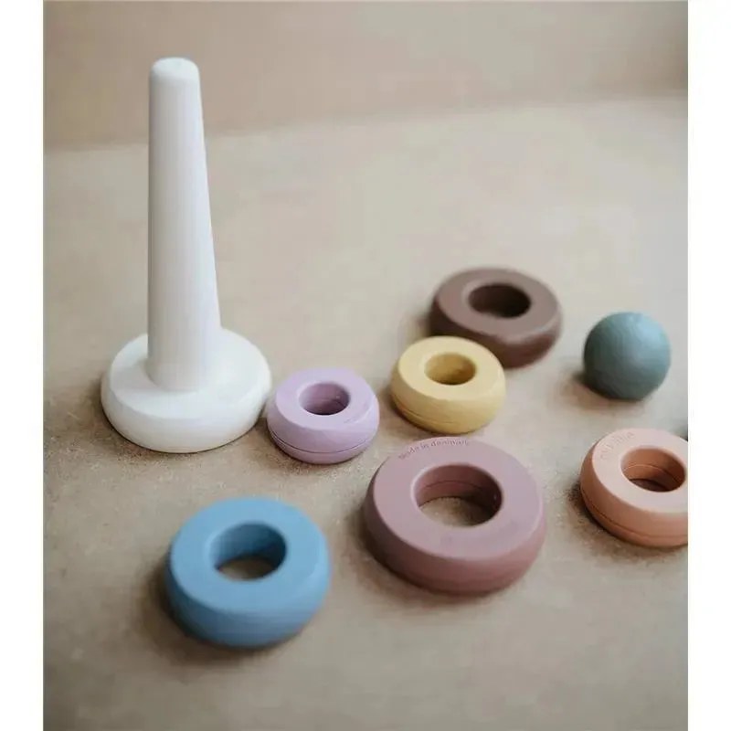 Mushie - Stacking Rings Toy, Rustic - Image 3