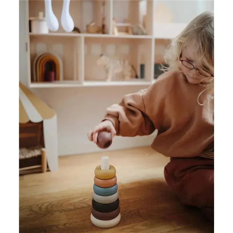 Mushie - Stacking Rings Toy, Rustic - Image 5