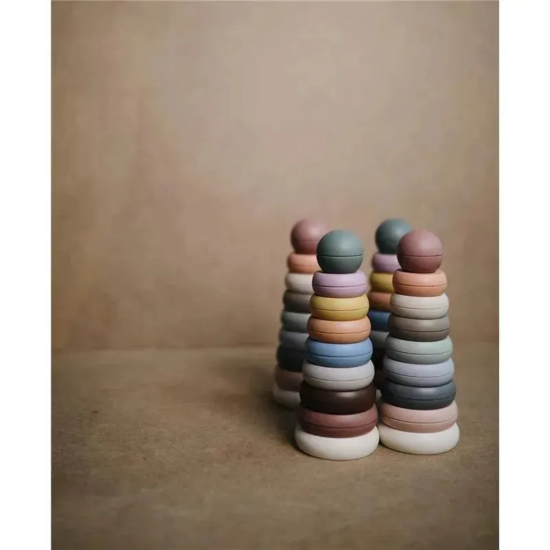 Mushie - Stacking Rings Toy, Rustic - Image 6