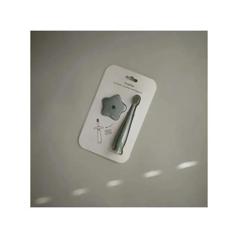 Mushie Star Training Toothbrush - Cambridge Blue - Image 4