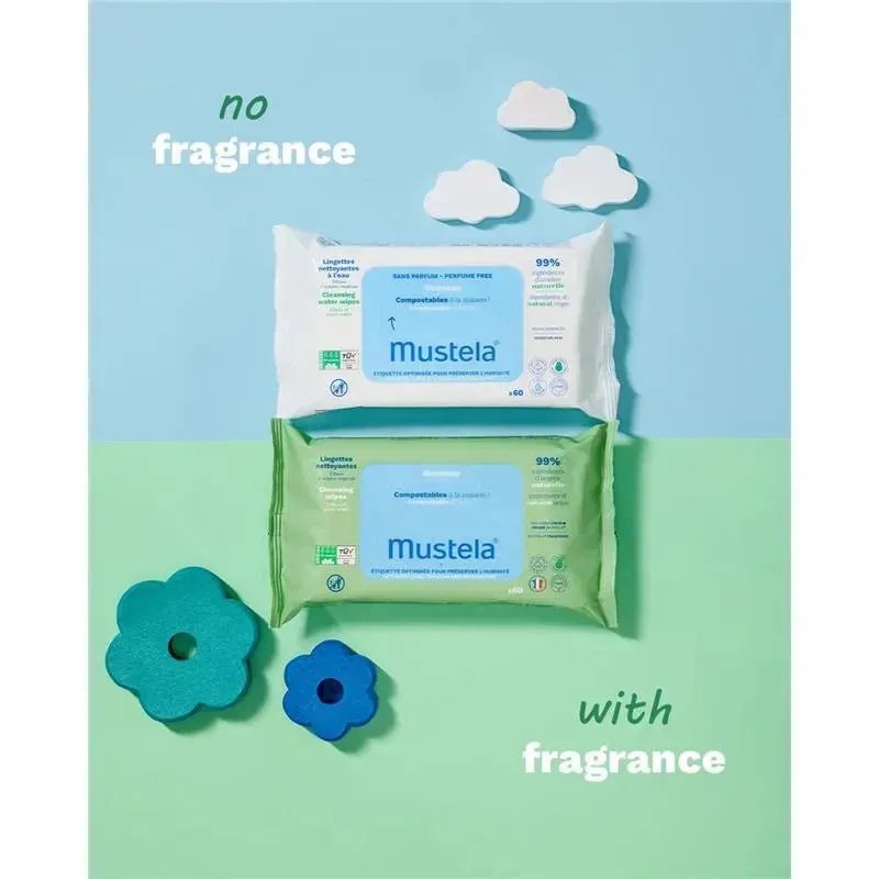 Mustela - Compostable Cleansing Water Wipes Fragrance Free - Image 3