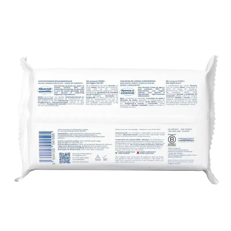 Mustela - Compostable Cleansing Water Wipes Fragrance Free - Image 6
