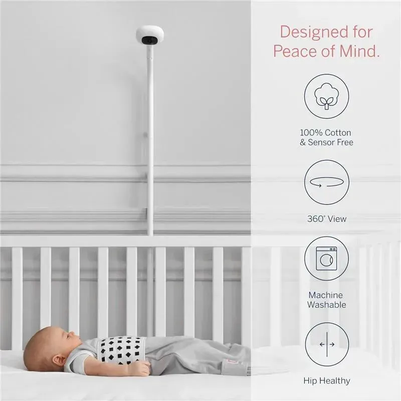 Nanit - Breathing Wear Sleeping Bag, 100% Cotton Baby Sleep Sack. 3-6 Months, Pebble Grey - Image 4
