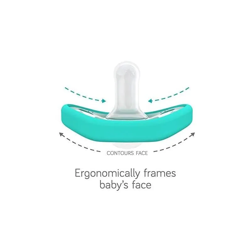 NanoBebe 2-Pack Flexy Pacifiers, Teal | 0-3M - Image 2