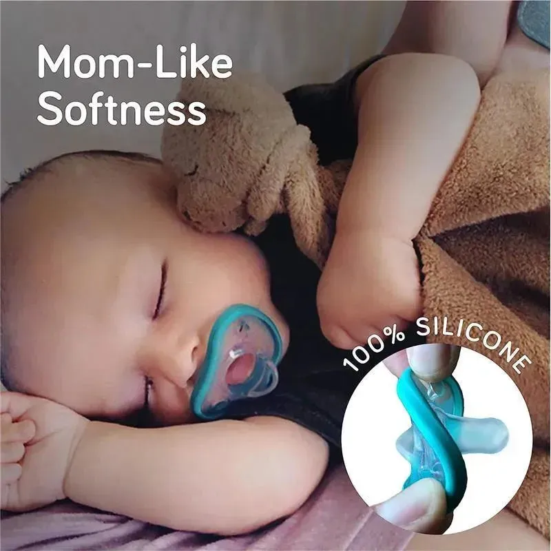 NanoBebe 2-Pack Flexy Pacifiers, Teal - Image 2