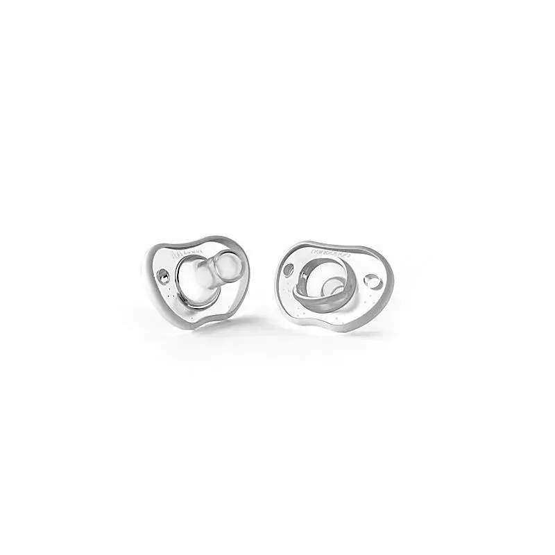 NanoBebe 2-Pack Flexy Pacifiers, White