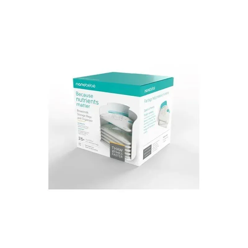 NanoBebe 25 Breastmilk Storgage Bags & Organizer - Image 3