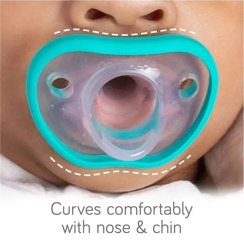 Nanobebe - Baby Pacifiers 0-3 Month, Orthodontic, Award Winning 100% Silicone BPA Free, 2Pk Clay - Image 2