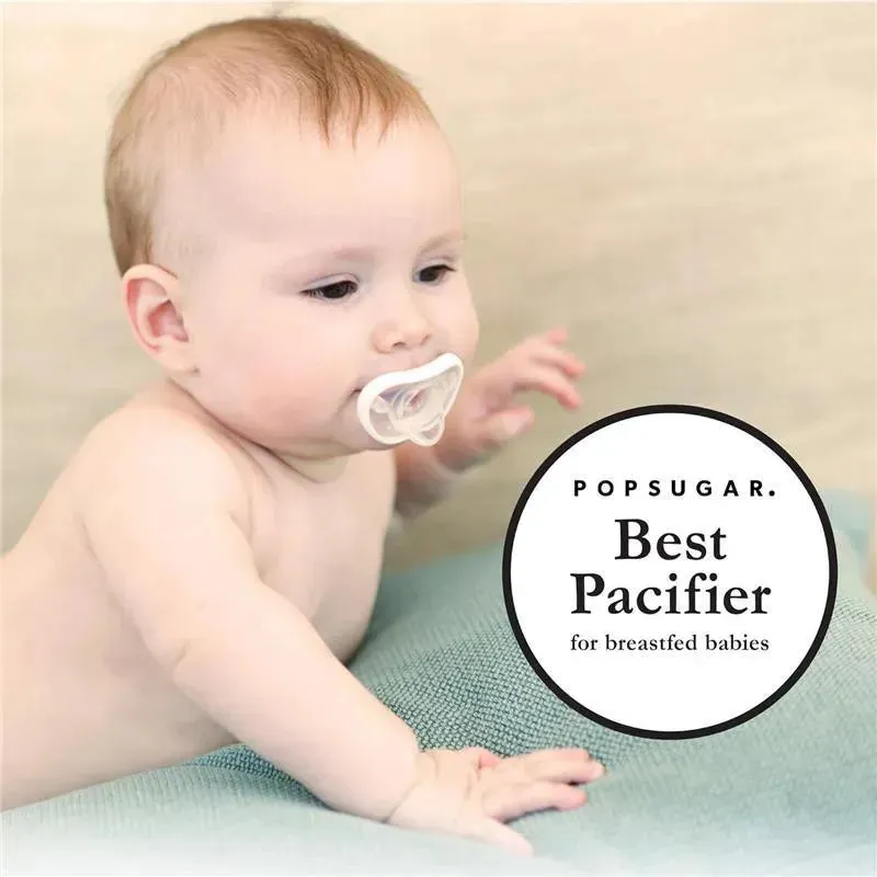 Nanobebe - Baby Pacifiers 0-3 Month, Orthodontic, Award Winning 100% Silicone BPA Free, 2Pk Clay - Image 4