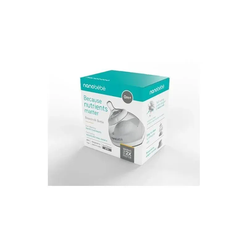NanoBebe - Breastmilk Bottle, Gray - Image 2