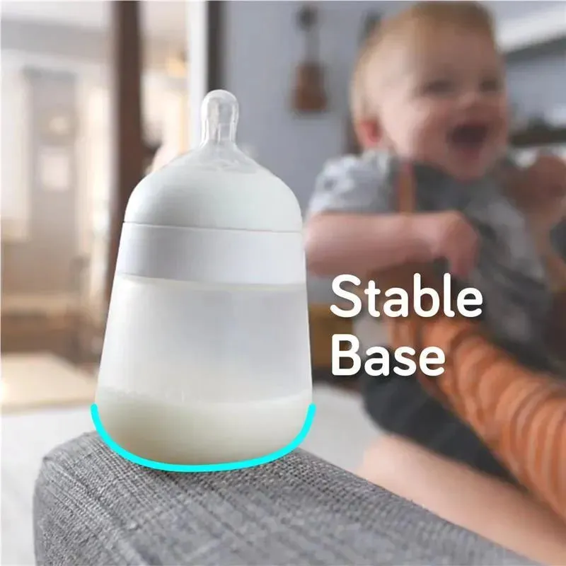 Nanobebe - Flexy Silicone Baby Bottles, Anti-Colic, Natural Feel, 2-Pack, White, 9 oz - Image 5