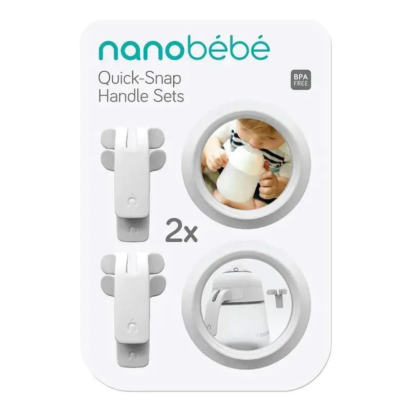 Nanobebe - Quick Snap Handle Sets for Flexy Silicone Baby Bottle, 2-PackWhite - Image 4