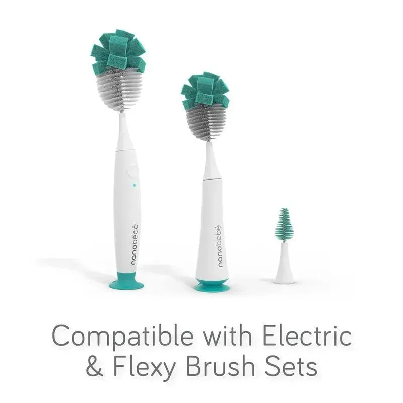 Nanobebe - Replacement Brush Heads Multi-Pack, Teal - Image 5