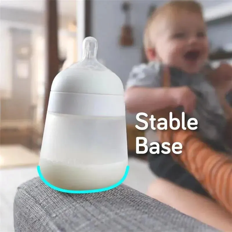 Nanobebe - 9Oz 3Pk Flexy Silicone Baby Bottle, Grey - Image 3