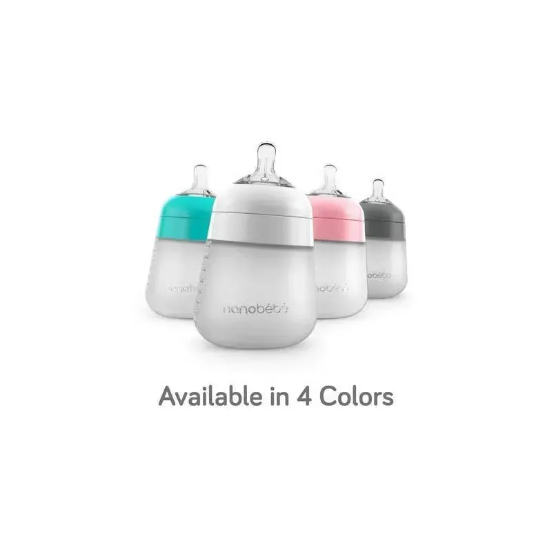 Nanobebe - 9Oz Flexy Silicone Baby Bottle, Pink - Image 4