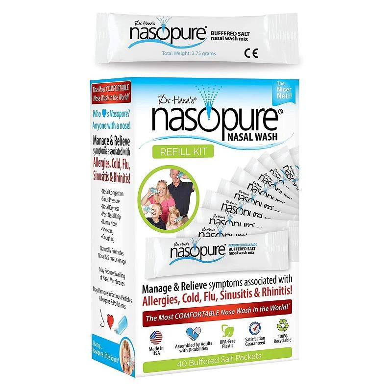Nasopure Bottle Nasal Wash System Refill Kit 40Ct