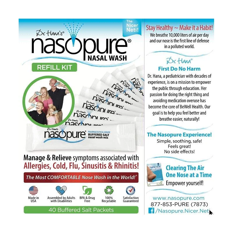 Nasopure Bottle Nasal Wash System Refill Kit 40Ct - Image 4
