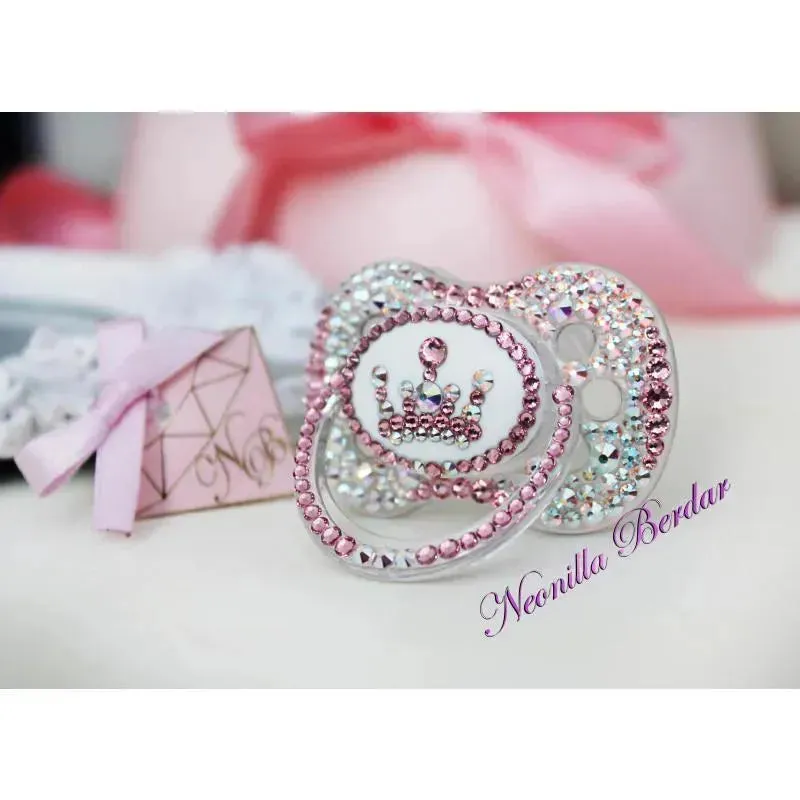 Neonilla Crystal Pacifier With Elite Crown Pink Bling Dummy - Image 2