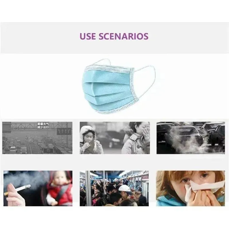 New Disposable Earloop Protective Face Mask | Mouth Mask | Dust Mask (10 Units) - Image 3
