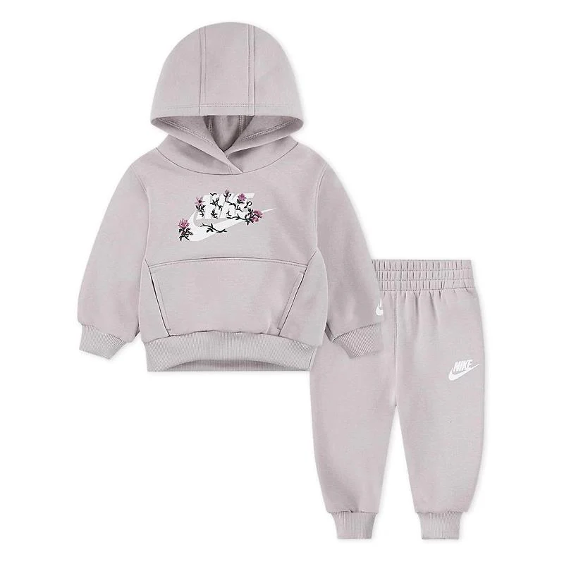 Nike Baby - Toddler Girls Floral Futura Graphic Hoodie and Joggers Set