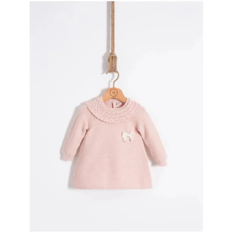 Nipperland - Baby Knitted Baby Girl Dress Pink