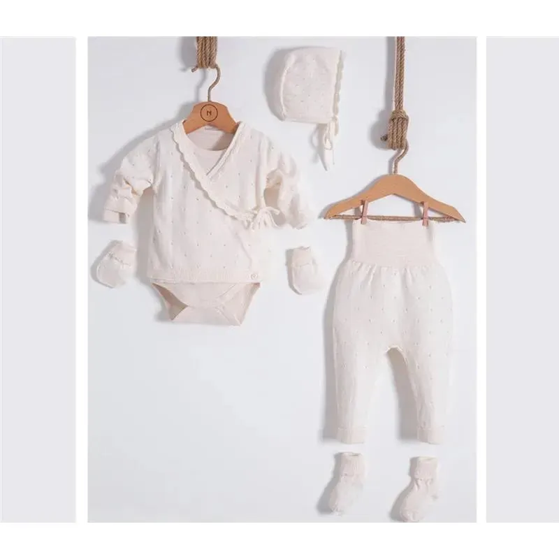 Nipperland - Baby Knitted Coming Home Set Cream