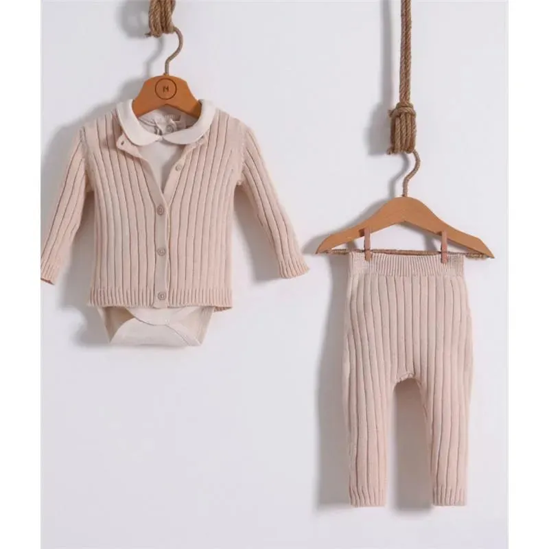Nipperland - Baby Knitted Outfit Cream Contemporary