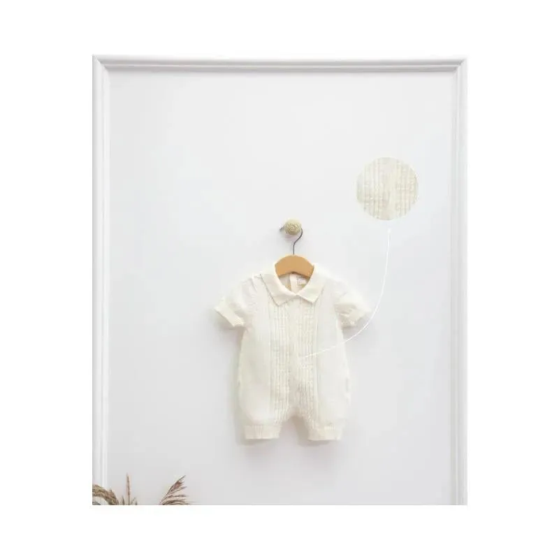 Nipperland - Knitted Luxury Baby One Piece Cream
