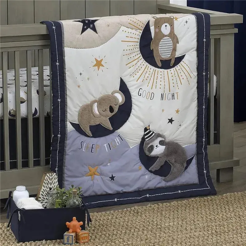 Nojo - 4Pk Goodnight Sleep Tight Crib Bedding Set - Image 7