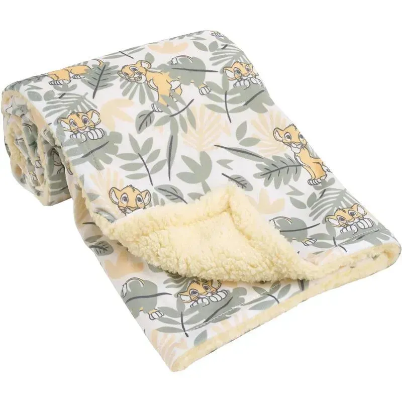 Nojo - Disney Lion King Simba Super Soft Baby Blanket With Sherpa Back - Image 2