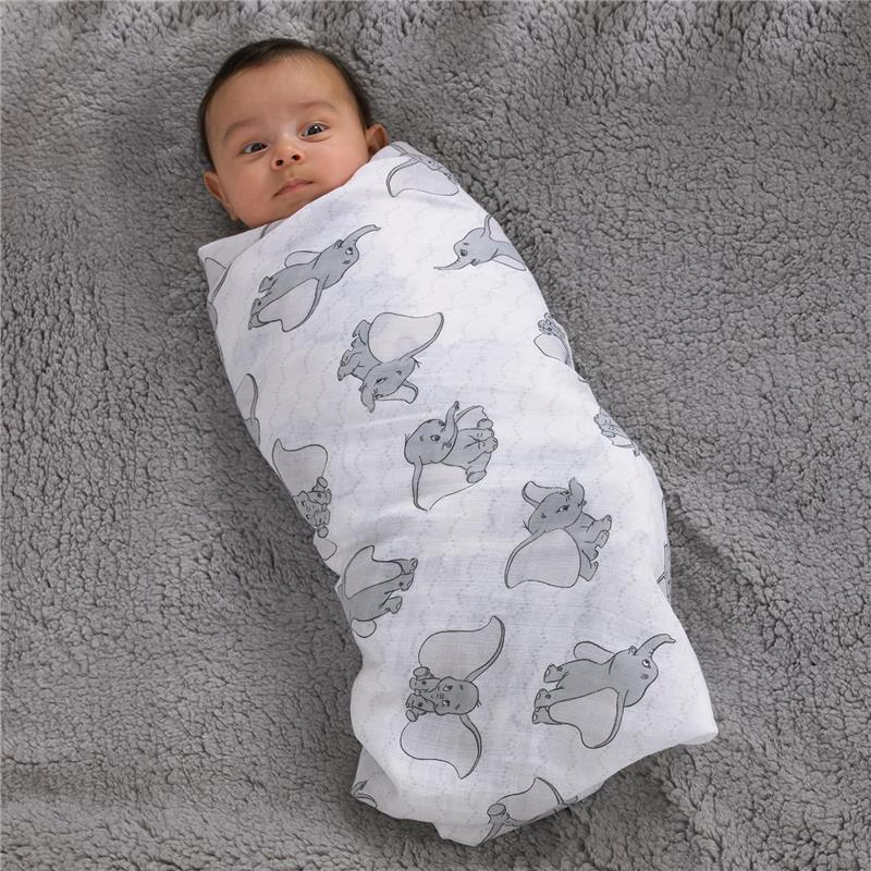 Nojo - Dumbo 3 Pk Printed Muslin Swaddles - Image 6