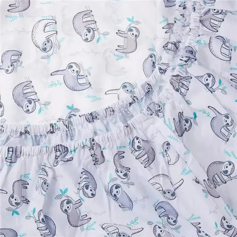 Nojo - Fitted Crib Sheet Sloth - Image 3