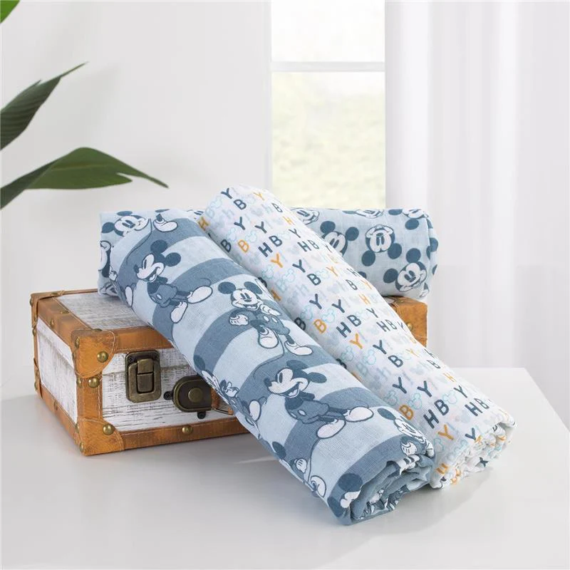Nojo - Mickey 3 Pk Printed Muslin Swaddles - Image 2