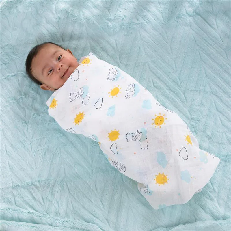 Nojo - Pooh 3 Pk Printed Muslin Swaddles - Image 8