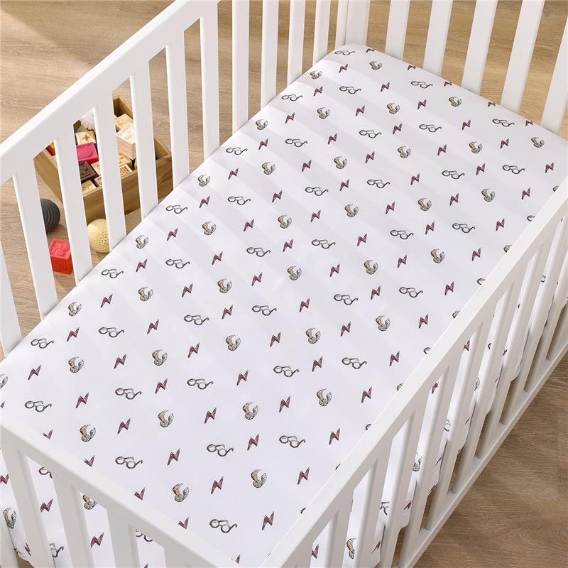 Nojo - Warner Brothers Harry Potter Lighting Bolt Crib Sheet - Image 3