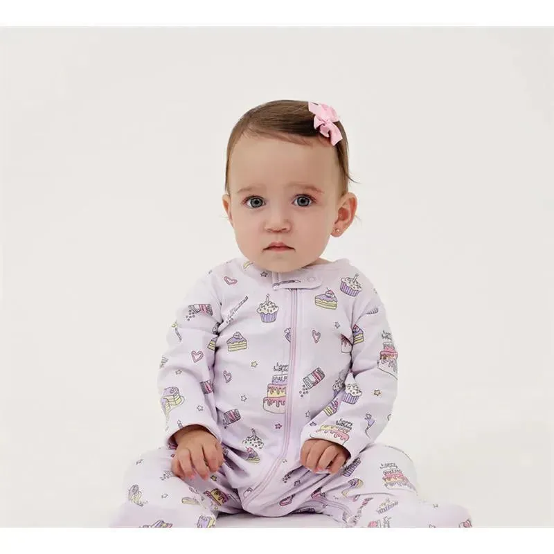 Noomie - Baby Girl Cake Shop Zipper Footie - Image 2