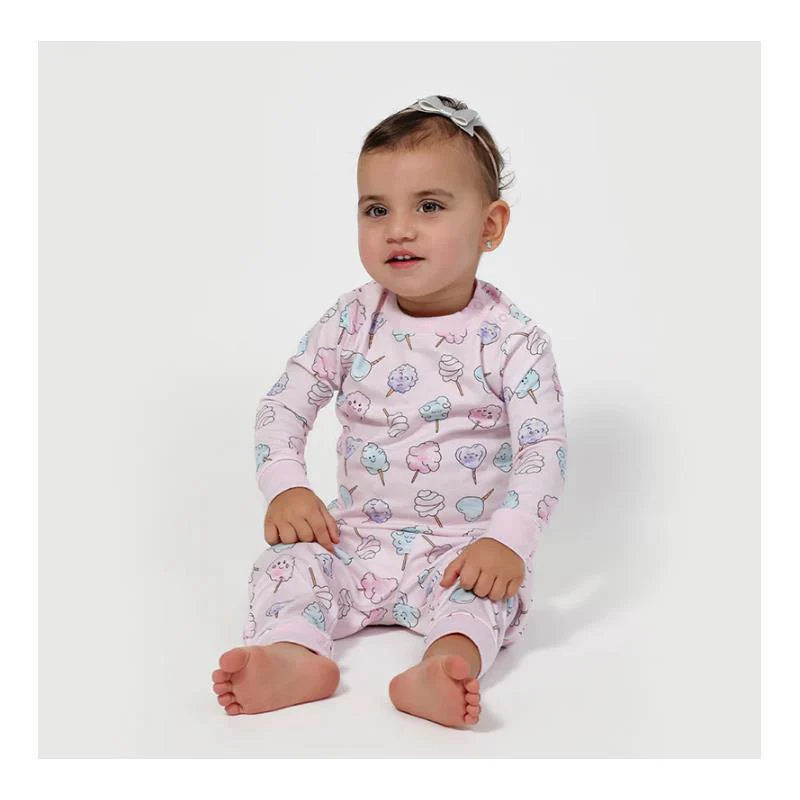 Noomie - Baby Girl Cotton Candy Long Sleeve Pajama Set