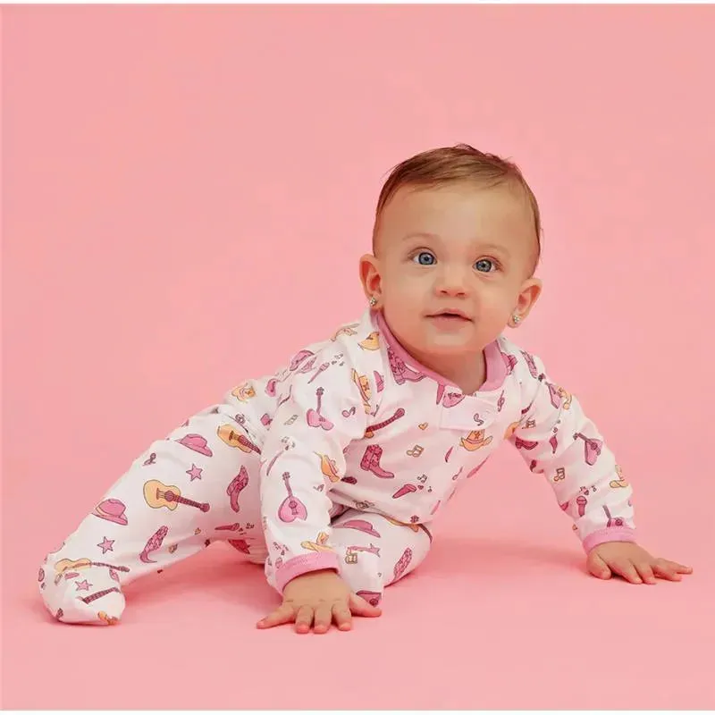 Noomie - Baby Girl Country Music Zipper Footie - Image 2