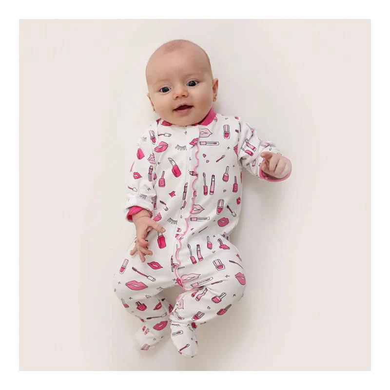 Noomie - Baby Girl Glamour Makeup Zipper Footie