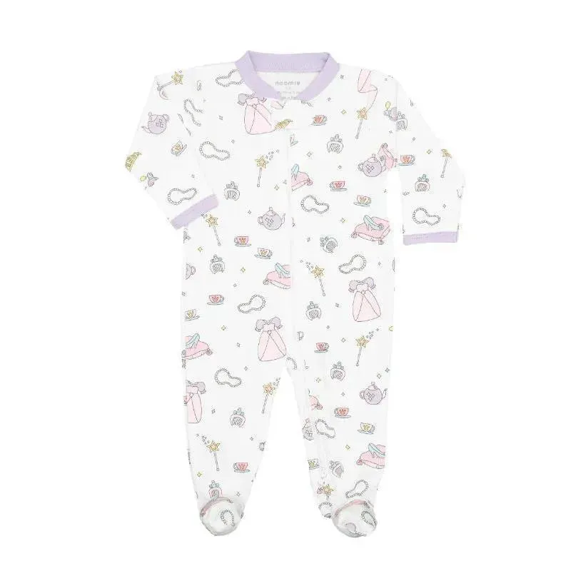 Noomie - Baby Girl Zipper Footie Princess