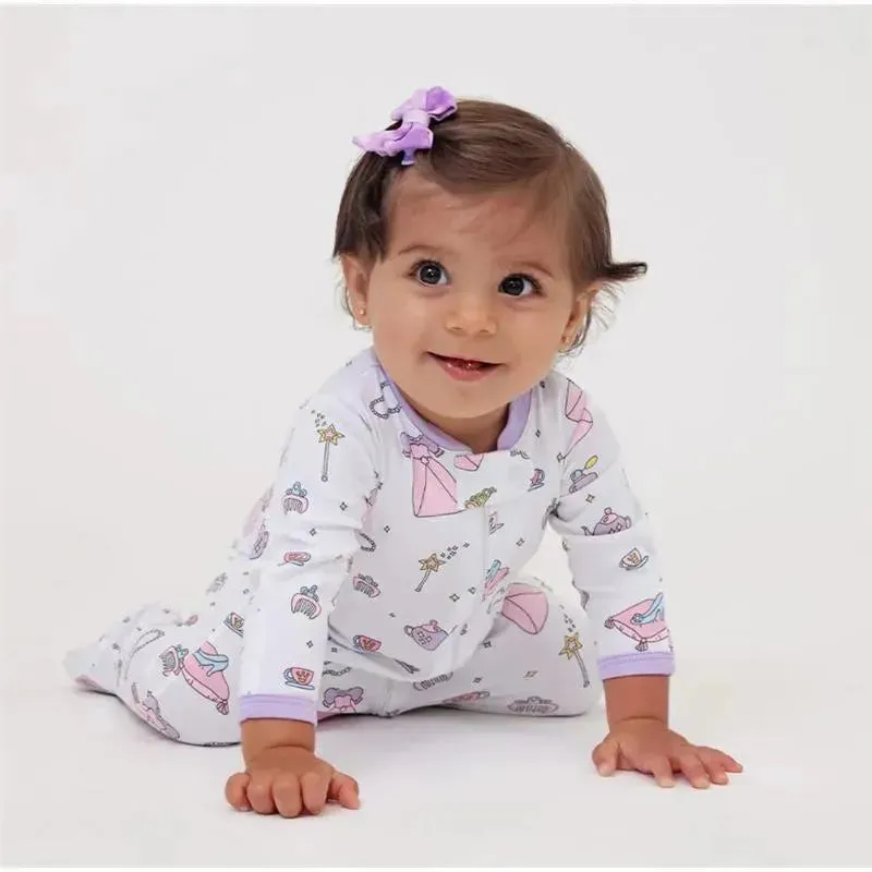 Noomie - Baby Girl Zipper Footie Princess - Image 2