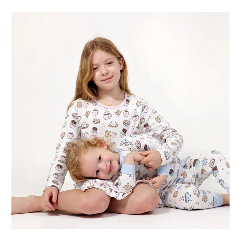 Noomie - Baby Smores Blue Long Sleeve Pajama Set