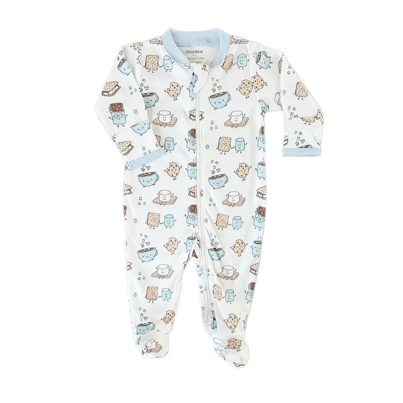 Noomie - Smores Blue Zipper Footie - Image 2